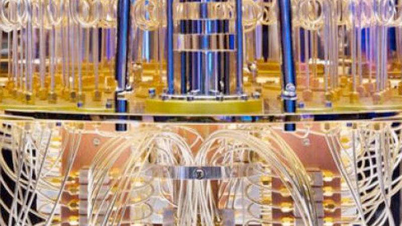 Close up of a quantum computer